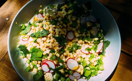 Summer Corn Salad with CBD Olive Oil